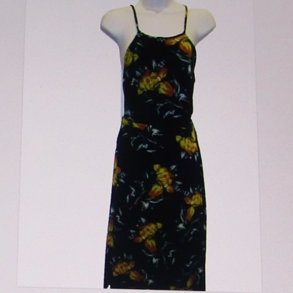 LULUS MULTI COLOR SPAGHETTI STRAP TIE IN BACK MAXI